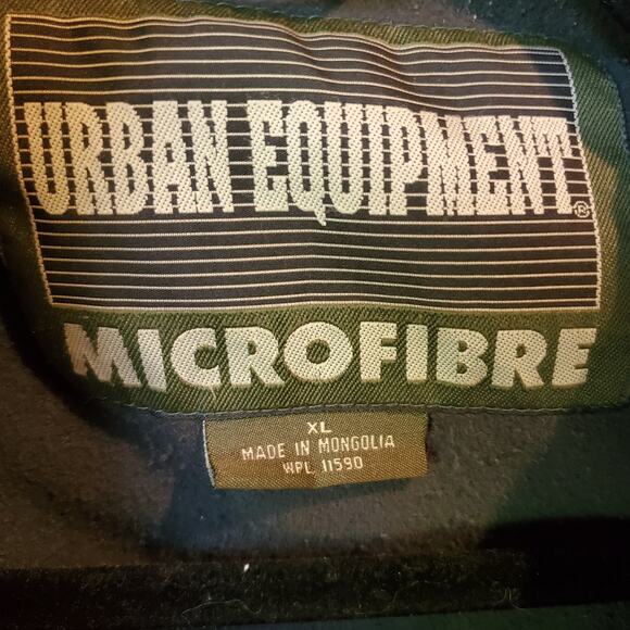 Vintage Urban Equipment Microfibre Jacket XL Navy Blue Zip Front Bomber Style - Picture 2 of 8